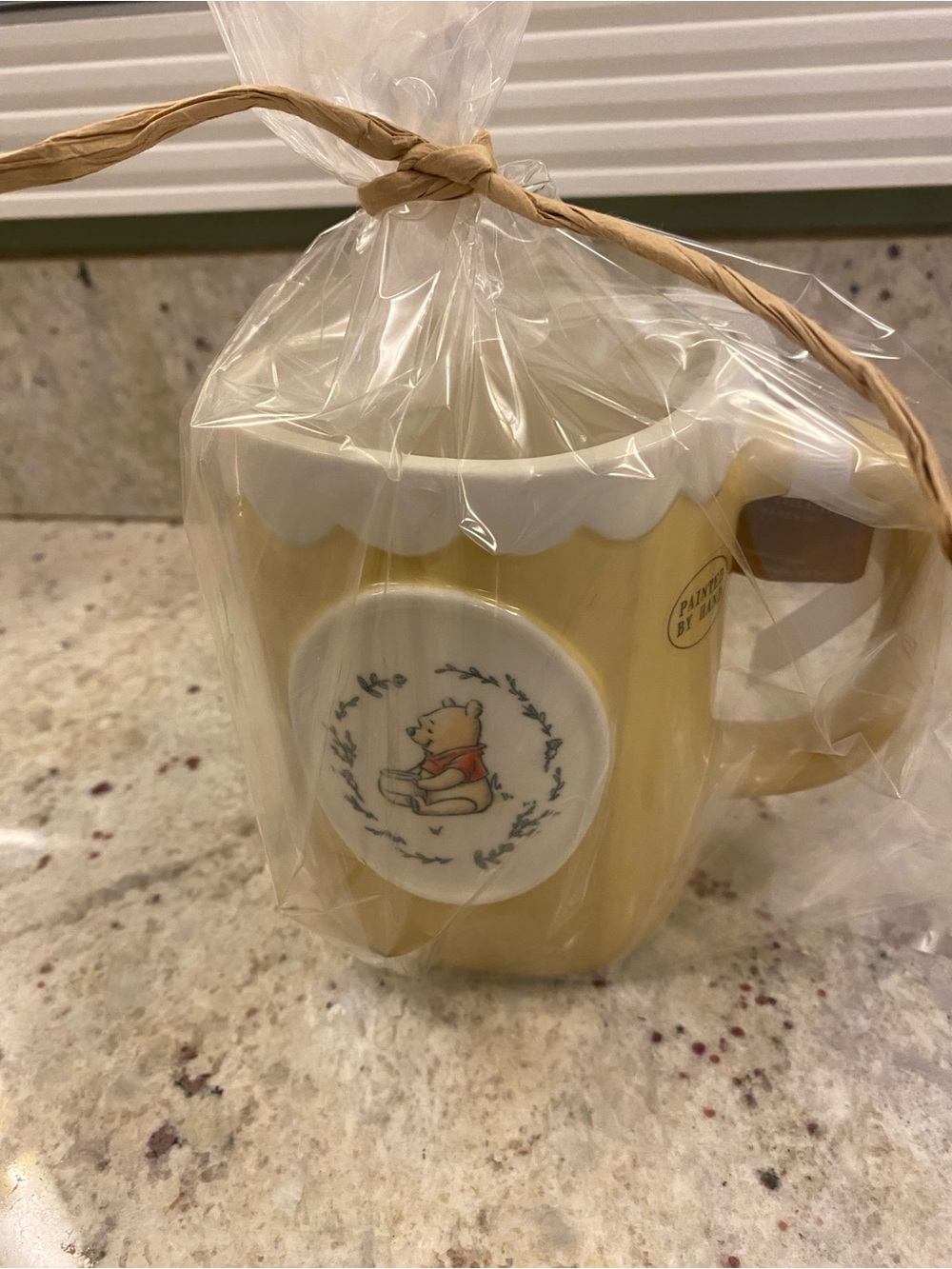 Rae Dunn Disney Winnie the Pooh Yellow and White Ceramic Mug NWT - Picture 6 of 6